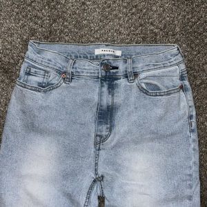 PACSUN Light Blue High Waisted Slim Flare Jeans